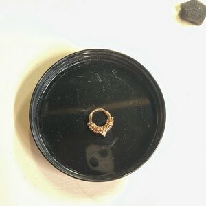 16g Rose Gold Beaded Clicker Titanium